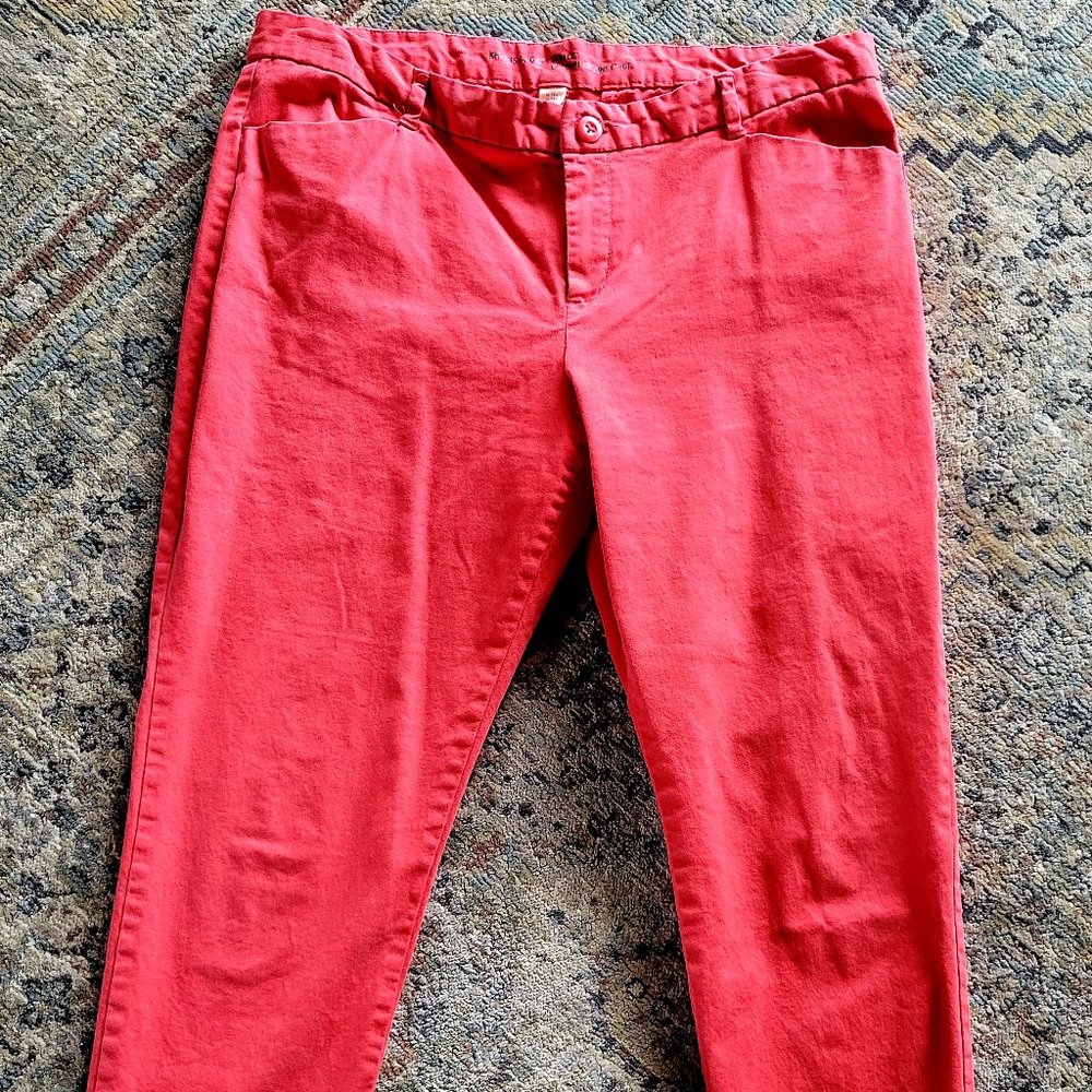 Womens GAP Coral Slim City  Crop Ankle Khakis size 14
